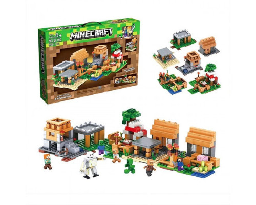 Конструктор My world - Minecraft - Большая Деревня с жителями 6в1 (арт. B-103)