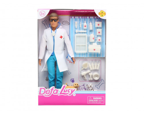 Кукла Defa Ветеринар с аксессуарами (.арт8347)