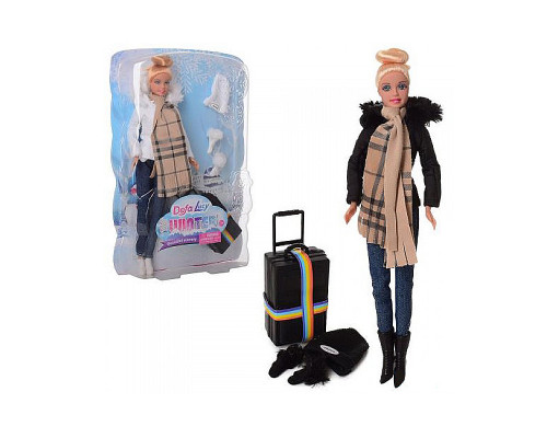 Кукла Defa путешественница, кукла с чемоданом (арт.8424)