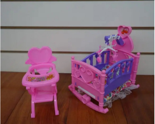 Мебель Gloria для кукол 24022 Детская комната с малышом 