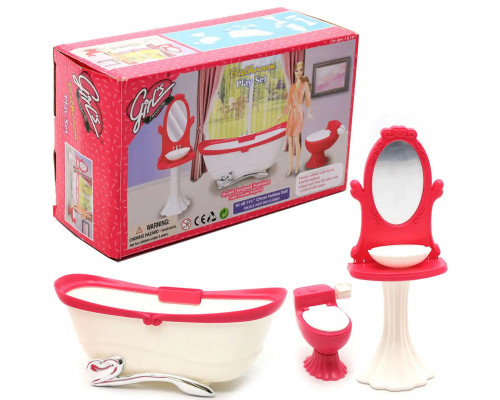 Набор кукольной мебели Gloria 3013 "Ванная комната"