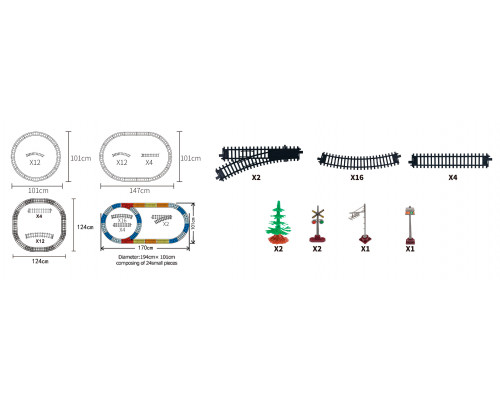 Железная дорога со звуком и светом Fenfa 1601C