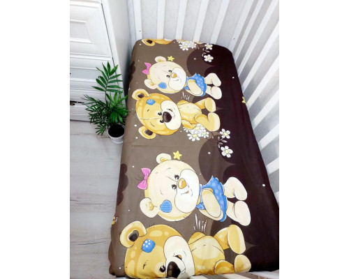 Наматрасник детский непромокаемый 120х60 см на сплошной резинке 