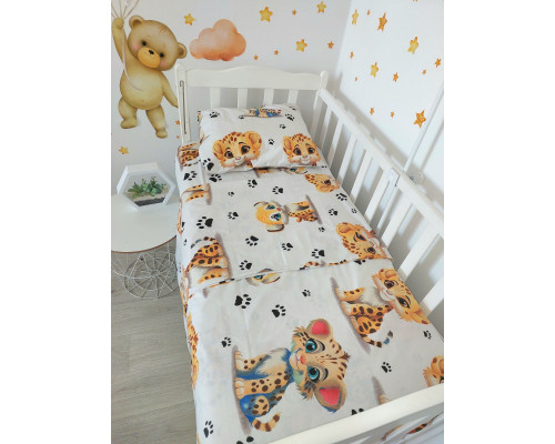 Детское постельное белье 3 в 1 бязь 100% хлопок. Простынка, наволочка, пододеяльник