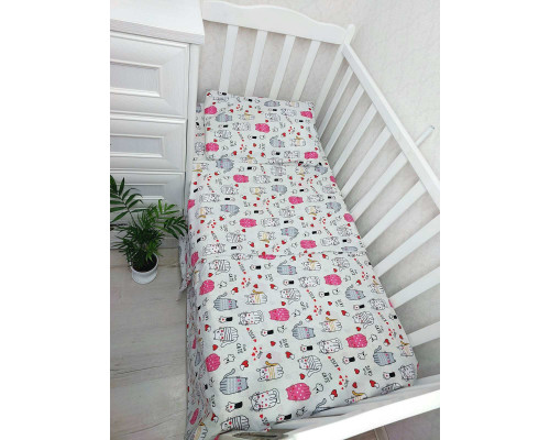 Детское постельное белье 3 в 1 бязь 100% хлопок. Простынка, наволочка, пододеяльник