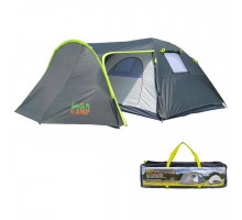 Палатка четырехместная двухслойная с тамбуром и тентом Green Camp 1009