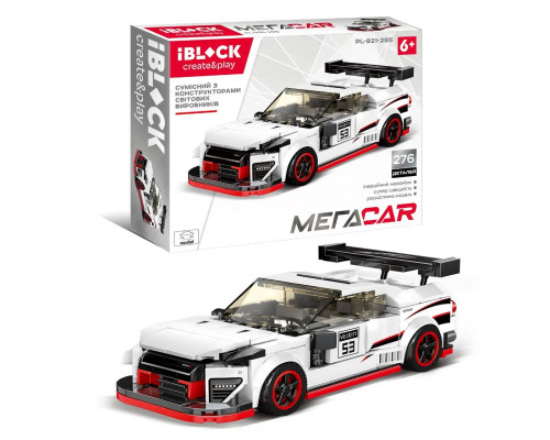 Конструктор iBlock 921 - 295 MegaCar "Гоночный автомобиль", 276 дет 
