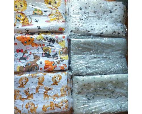 Защита бортики на 4 стороны (отдельные) на завязочках высота 40 см для детской кроватки 120*60см