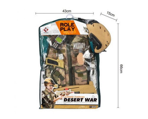 Детский игровой набор военного Desert war, костюм (арт. D012)