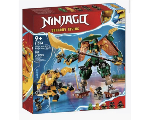 Конструктор Ninjago (арт.11094) "Командные роботы ниндзя Ллойда и Арин", 764 деталей