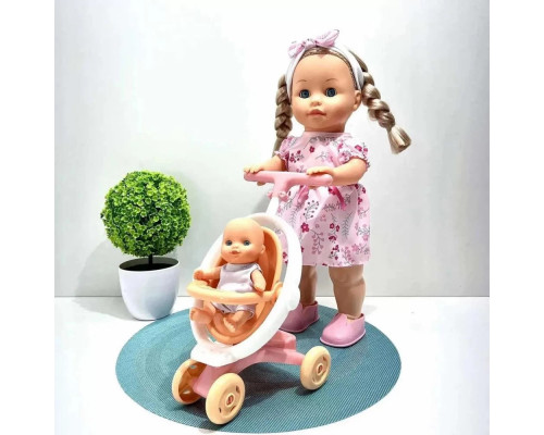 Интерактивная кукла Даша с пупсом в коляске 40 см (Limo Toy M5959)