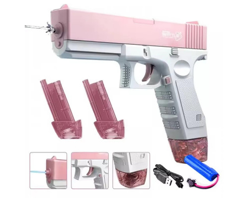 Водяной пистолет с аккумулятором - дизайн Glock, стрельба на 8 м (арт. BT8188)