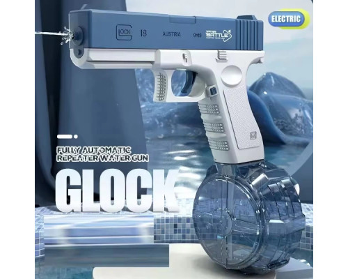 Водяной пистолет с аккумулятором - увеличенная емкость, стрельба на 8 м - Glock