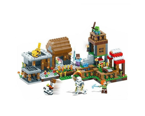 Конструктор My world - Minecraft - Деревня Стива с LED-элементами, 863 детали