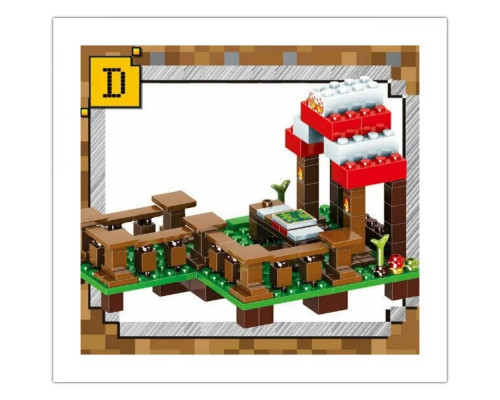 Конструктор My world - Minecraft - Деревня Стива с LED-элементами, 863 детали