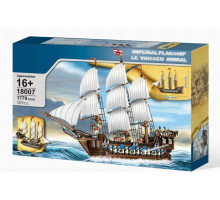 Конструктор Морские пираты (арт. 18007) "Огромный трехмачтовый имперский флагман" 1779 деталей