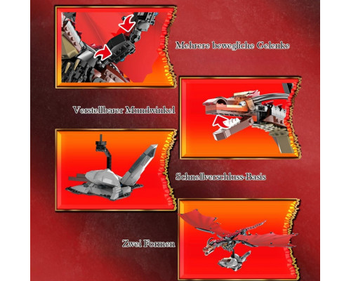 Конструктор (арт. 7070) Огненый дракон Визерион из Игры престолов на 1018 деталей 