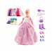 Кукла 29 см с большим набором DEFA 8193 наряды, платья, сумочка, обувь, аксессуары