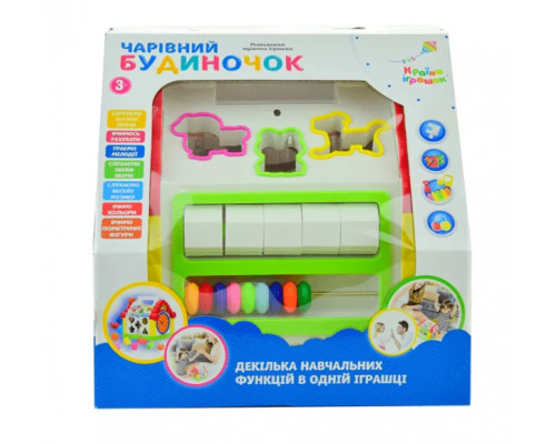 Теремок сортер развивающая музыкальная игрушка KI-7047 со звуковыми и световыми эффектами для детей