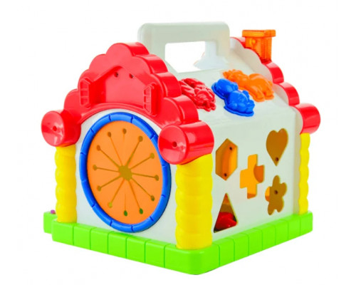 Теремок сортер развивающая музыкальная игрушка KI-7047 со звуковыми и световыми эффектами для детей