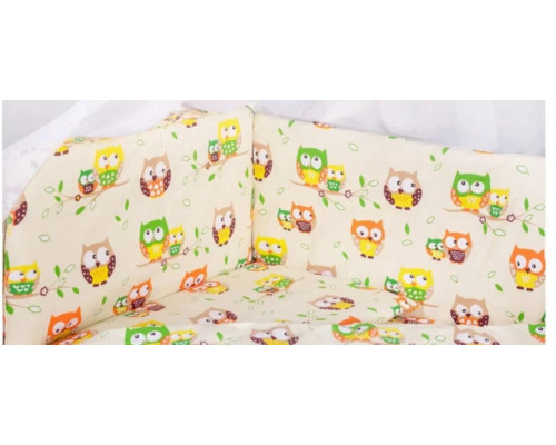 Защита бортики на 4 стороны (отдельные) на завязочках высота 40 см для детской кроватки 120*60см