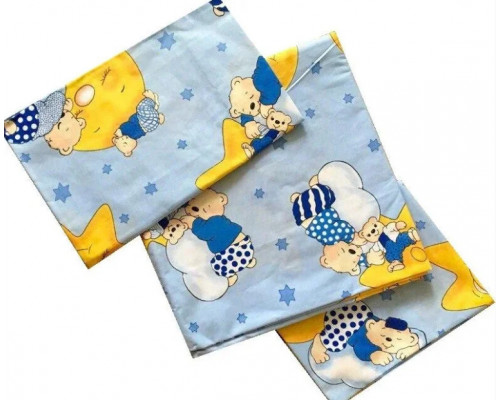 Детское постельное белье 3 в 1 бязь 100% хлопок. Простынка, наволочка, пододеяльник