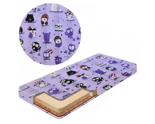 Матрас Мишки для детской кроватки КПК-LUX кокос-поролон-кокос, 120х60 см. Толщина 7 см. много цветов