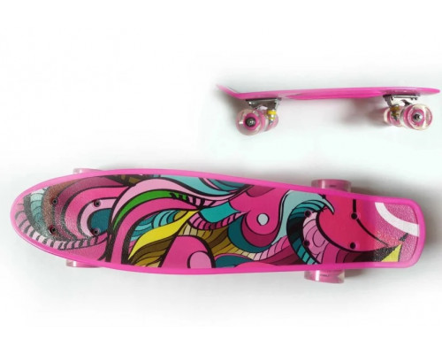 Скейт Profi MS 0749-5  пластик-антискользящий, алюминиевая подвеска, колеса ПУ