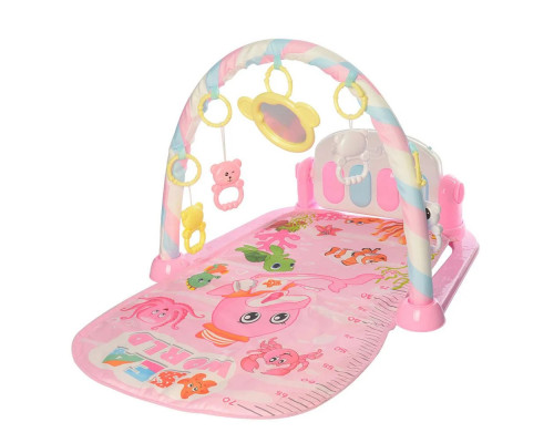 Коврик для младенца 211, (73-47 см), дуга, подвески, Пианино, проектор, 2 цвета