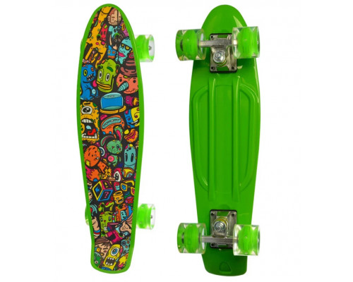 Скейт Profi MS 0749-5  пластик-антискользящий, алюминиевая подвеска, колеса ПУ