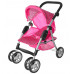 Коляска для кукол Melogo 9352/011,  поворотные колеса, корзинка. Сердечки