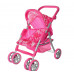 Коляска для кукол Melogo 9352/011,  поворотные колеса, корзинка. Сердечки
