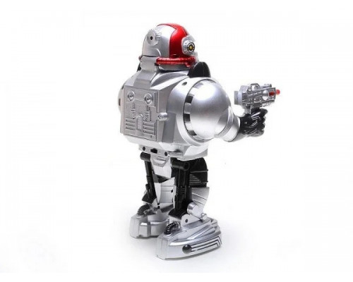 Робот Космический Воин с бластером, радиоупр. Говорит 8 фраз, стреляет дисками, танцует, шагает 0465