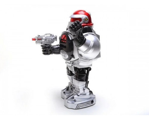 Робот Космический Воин с бластером, радиоупр. Говорит 8 фраз, стреляет дисками, танцует, шагает 0465