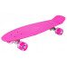 Скейт Пенни борд (Penny board), светятся колёса MS 0848-2,  розовый