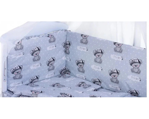 Защита бортики на 4 стороны (отдельные) на завязочках высота 40 см для детской кроватки 120*60см