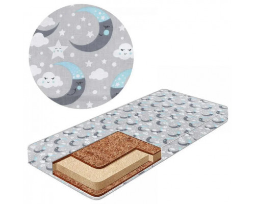 Матрас для детской кроватки КПК-SuperLUX  кокос-поролон-кокос, 120х60 см. Толщина 10 см.много цветов