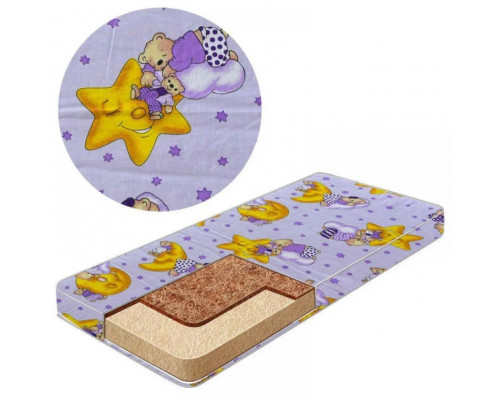 Матрас для детской кроватки КПК-SuperLUX  кокос-поролон-кокос, 120х60 см. Толщина 10 см.много цветов