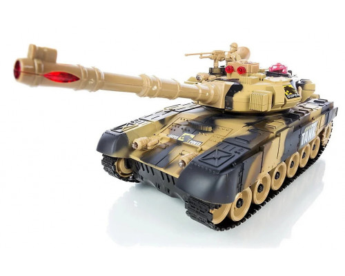 Детский боевой танк 9993 5523 Песочный желтый на радиоуправлении на аккумуляторе Можно собрать танковый бой