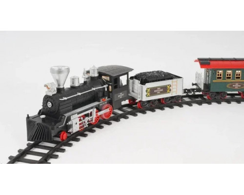 Железная дорога 650 см детская Эра паровозов, дым, звук, свет. Движение: вперед, назад, остановка.YY 127