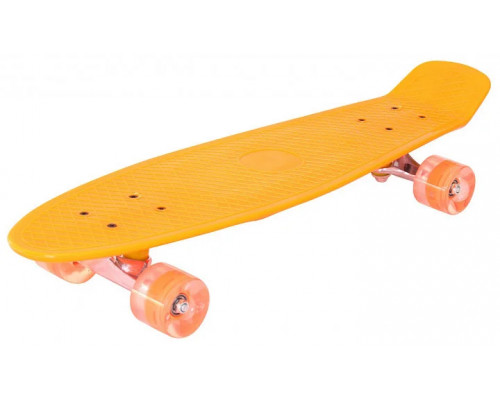 Скейт Пенни борд (Penny board), светятся колёса MS 0848-2,  розовый