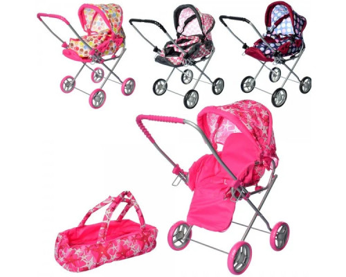 Коляска-трансформер с переносной люлькой Melogo 9391. Микс цветов