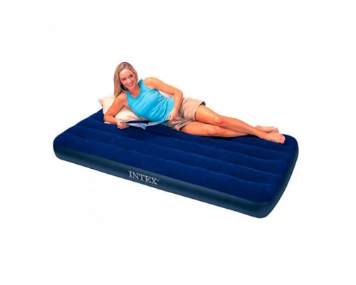Матрас надувной  Intex 64757 с велюровой поверх. до 120кг. размер 99x25x191см