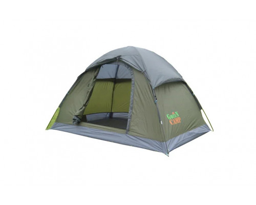 Палатка для кемпинга двухместная Green Camp 1503. Вентиляция, москит сетка, швы проклеены, огнеупор, водонепро