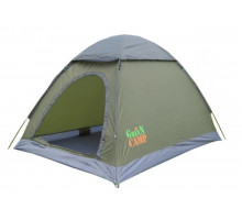 Палатка для кемпинга двухместная Green Camp 1503. Вентиляция, москит сетка, швы проклеены, огнеупор, водонепро