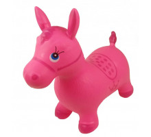 Надувная прыгун лошадка резиновая MS 0373, детская микс цветов. Нагрузка до 50 кг.. Розовый