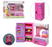 Мебель кукольная XS-14012 Кухня, холодильник, плита, продукты, свет