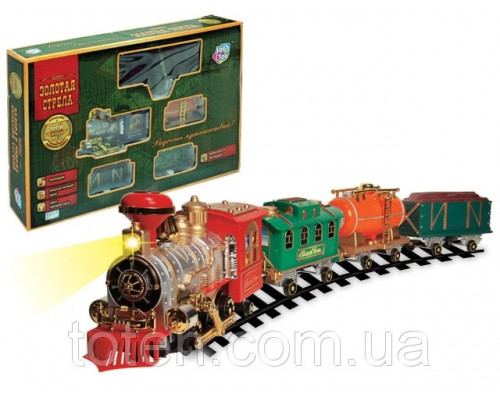 Железная дорога Детская «Золотая стрела» 0621/40352. 20 предметов, дым, муз, свет 