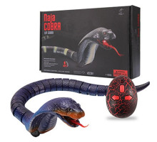 Змея на радиоуправлении кобра 45 см, шевелит языком, реалист внешний вид. Пульт змеиное яйцо 8808
