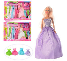 Набор с нарядами кукла 29 см Дефа Defa 8027. Платья 11шт, обувь, сумочка, расческа, зеркало